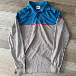Vintage Levi’s Made in USA Striped Long Sleeve Polo Rugby Shirt